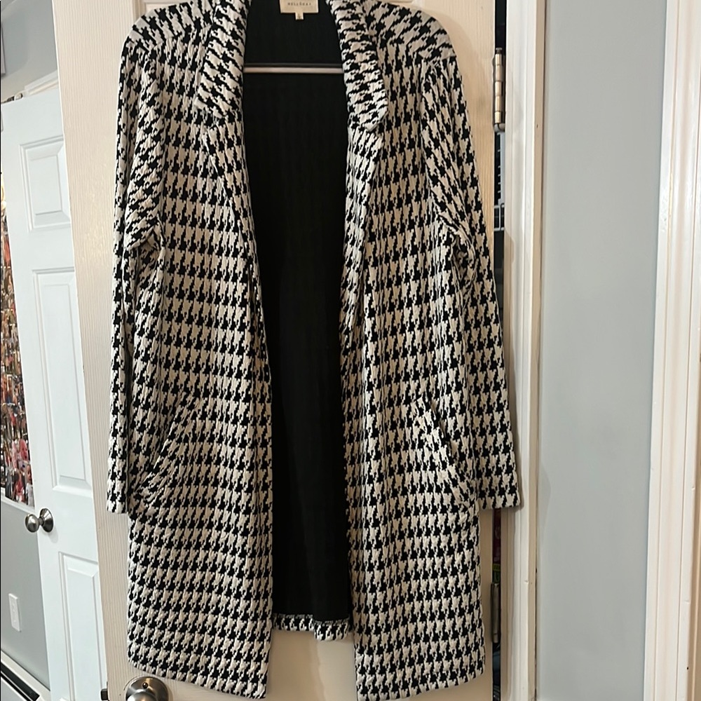 Stylish Black and White Women's Coat